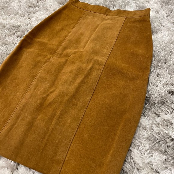 Vintage Suede Pencil Skirt - Picture 5 of 12